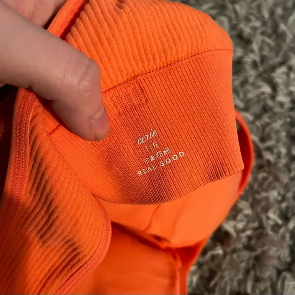 Aerie ribbed bralette sport bra size large